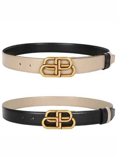 BB Logo Double-Sided Belt Black - BALENCIAGA - BALAAN 2