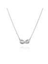 Hyperbola Pendant Pave Infinity Rhodium Necklace Silver - SWAROVSKI - BALAAN 5