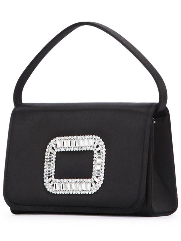 Pilgrim Micro Satin Tote Bag Black - ROGER VIVIER - BALAAN 3