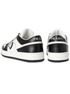 Downtown Perforated Leather Low Top Sneakers White Black - PRADA - BALAAN 7