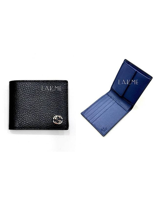 GG Interlocking Two-Tone Bifold Wallet Blue Black - GUCCI - BALAAN 2