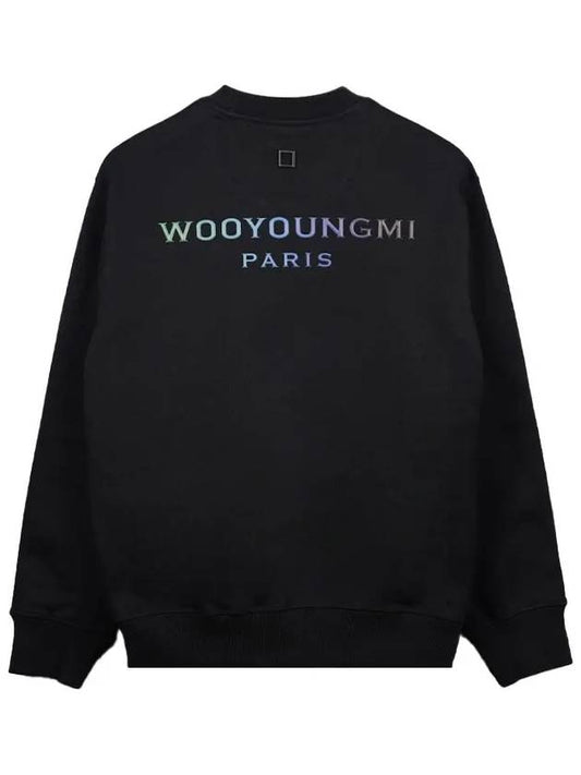 Gradient Embossing Back Logo Sweatshirt Black - WOOYOUNGMI - BALAAN 2