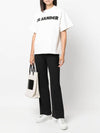 Logo Round Short Sleeve T-Shirt Natural - JIL SANDER - BALAAN 3