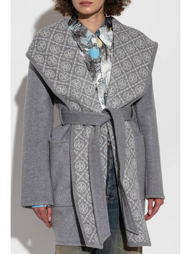 Tory Burch Coat With Hood, Women's, Grey - TORY BURCH - BALAAN 3