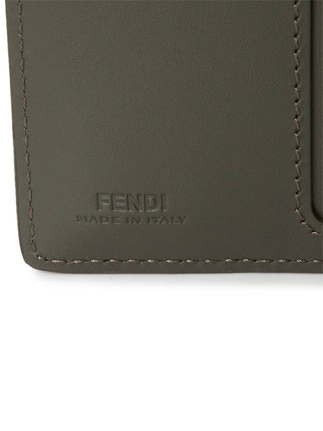 FF Squared Leather Card Holder Green - FENDI - BALAAN 6