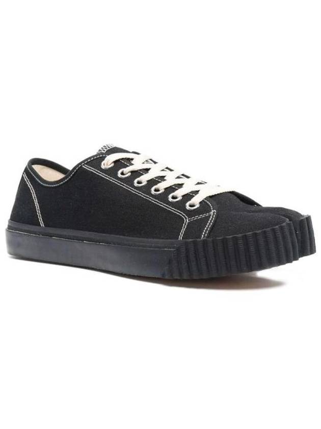 Tabi Cotton Low Top Sneakers Black - MAISON MARGIELA - BALAAN 3