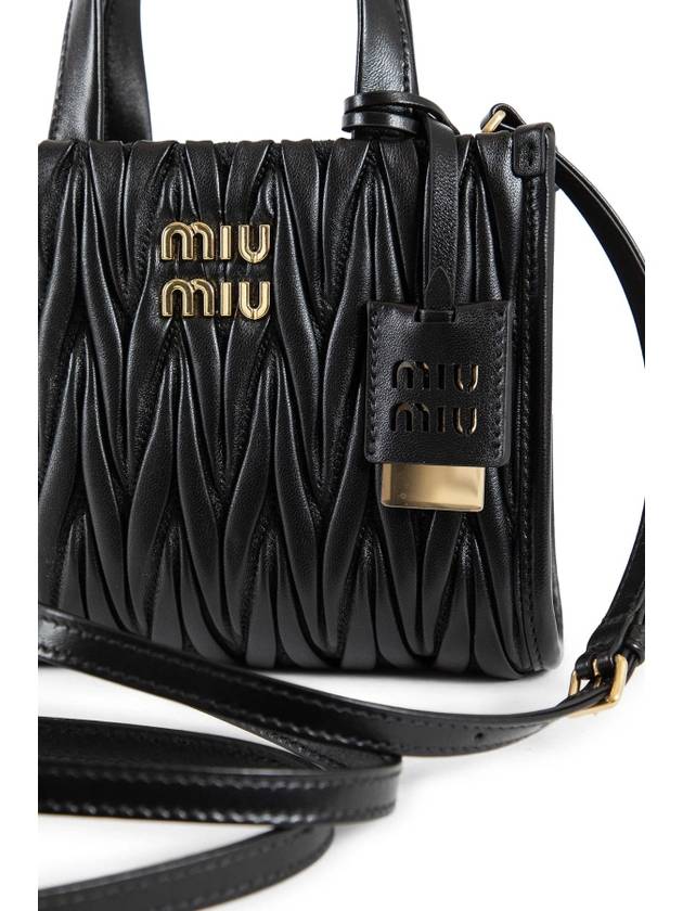 Matelasse Nappa Leather Tote Bag Black - MIU MIU - BALAAN 5