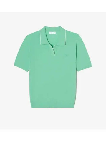 Women s lecture pique sweater polo light green - LACOSTE - BALAAN 1