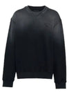 Oversized Garment-Dyed Cotton Sweatshirt Black - PRADA - BALAAN 1