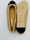 Classic ballerina flat shoes black beige two tone G02819 - CHANEL - BALAAN 8