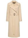 MANU Belted Wool Coat Light Beige 2425016041 064 - MAX MARA - BALAAN 1