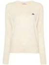 ORB Logo Knit Top White - VIVIENNE WESTWOOD - BALAAN 2