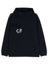 Indigo Fleece Hoodie Navy - CP COMPANY - BALAAN 2