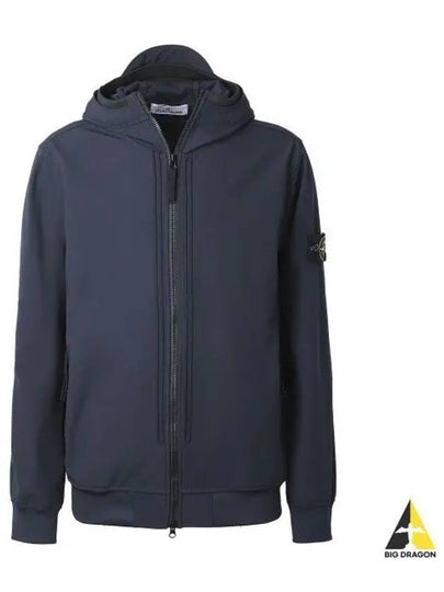 Wappen Patch Soft Shell Hooded Jacket Navy - STONE ISLAND - BALAAN 2