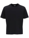 Crew Neck Cotton Jersey Short Sleeve T-Shirt Black - BOTTEGA VENETA - BALAAN 1