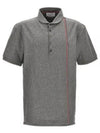 RWB Stripe Polo Shirt Grey - THOM BROWNE - BALAAN 2