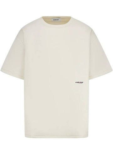 Men's Logo Padded Short Sleeve T-Shirt White - AMBUSH - BALAAN 1