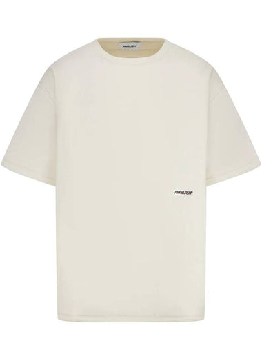 Men's Logo Padded Short Sleeve T-Shirt White - AMBUSH - BALAAN 1