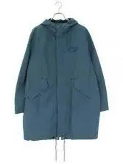 Homme Logo Fishtail Parka Blue - DIOR - BALAAN 2