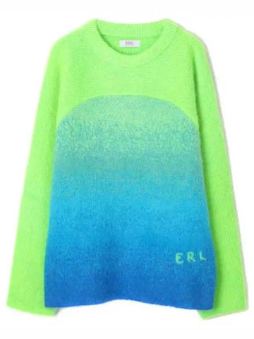 ERL Gradient Rainbow Sweater Knit Green ERL07N001 Gradient Rainbow Sweater Knit - ERL - BALAAN 1