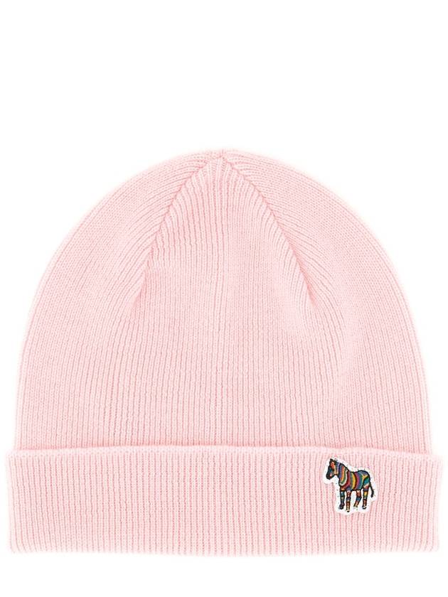 BEANIE HAT WITH ZEBRA PATCH - PAUL SMITH - BALAAN 1