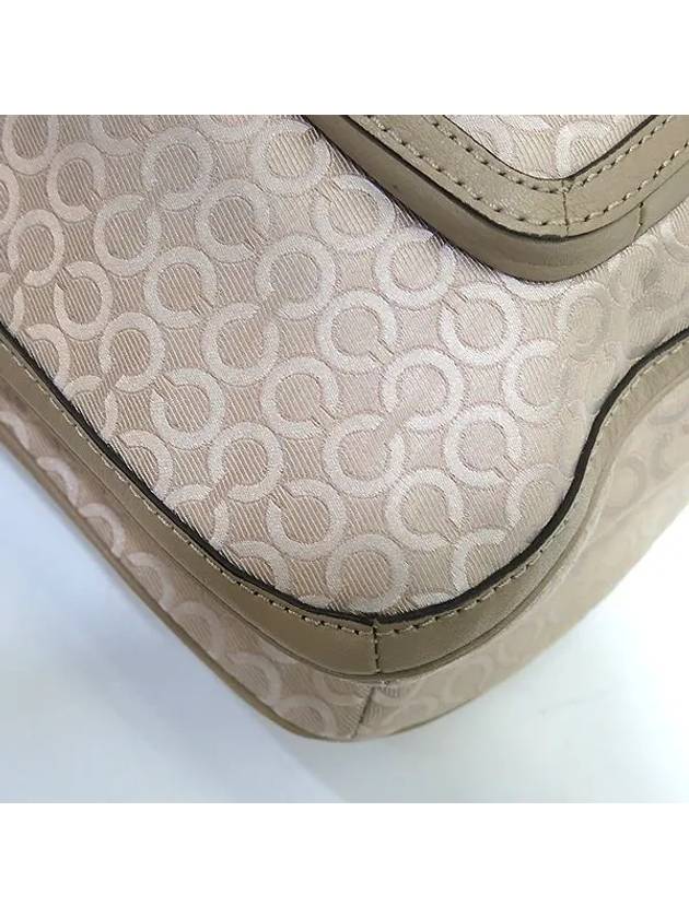 27906 Ivory color fabric python detail shoulder bag - COACH - BALAAN 6