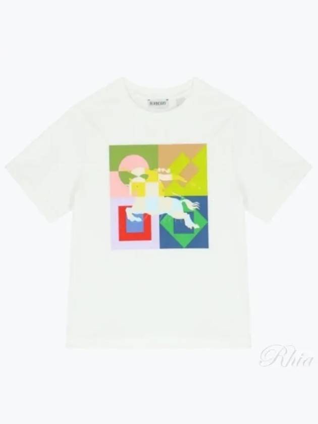 Kids Logo Print Short Sleeve T-Shirt White - BURBERRY - BALAAN 2