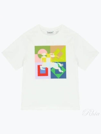 Kids Logo Print Short Sleeve T-Shirt White - BURBERRY - BALAAN 2