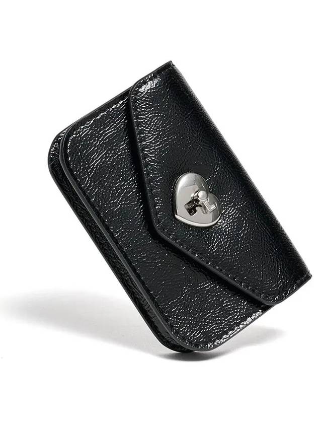 Heartlock compact business card card wallet black - LE MASQUE - BALAAN 2