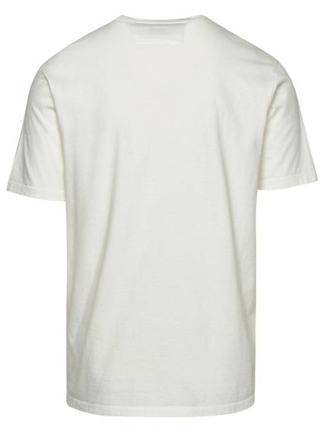 Logo Pocket Crew Neck Cotton Jersey Short Sleeve T-Shirt Gauze White - CP COMPANY - BALAAN 4