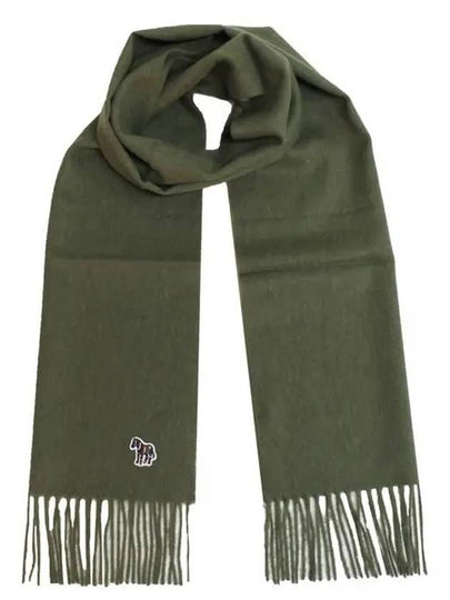 Zebra Patch Wool Muffler Khaki - PAUL SMITH - BALAAN 2