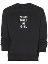 11Th Anniversary Call Me Girl Typo Sweatshirt Black - ACNE STUDIOS - BALAAN 2