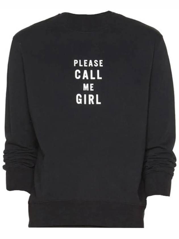 11Th Anniversary Call Me Girl Typo Sweatshirt Black - ACNE STUDIOS - BALAAN 2