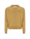 Football Polo Wool Knit Top Beige - VIVIENNE WESTWOOD - BALAAN 2