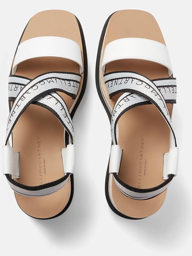 striped platform sandals white - STELLA MCCARTNEY - BALAAN 3