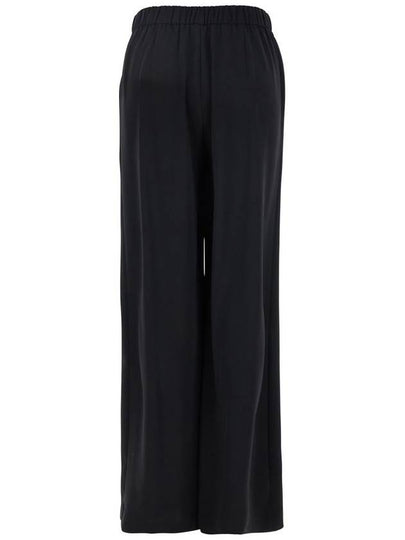 Black Pants With Wide Leg And Elastic Rear Waist In Tech Fabric Woman - P.A.R.O.S.H. - BALAAN 2