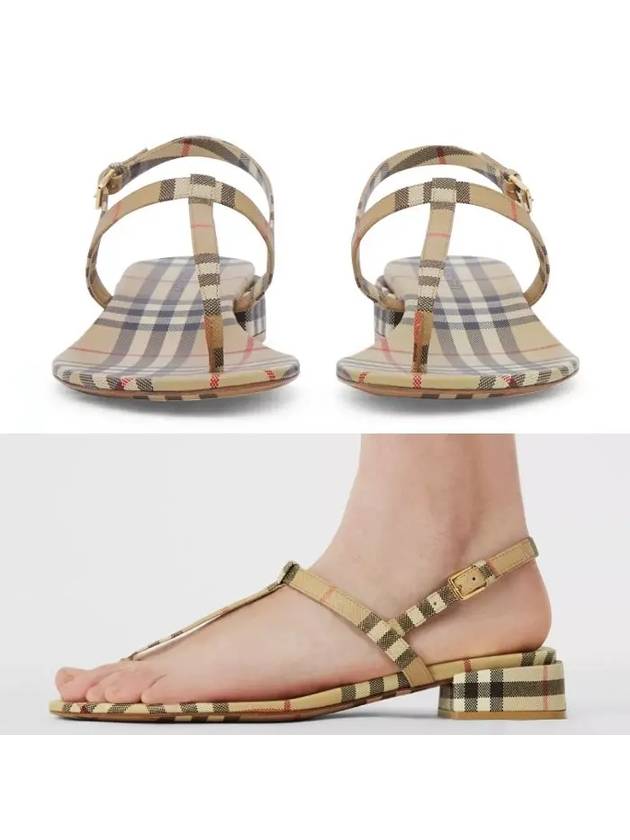 Vintage Check Lambskin Sandals Archive Beige - BURBERRY - BALAAN 2