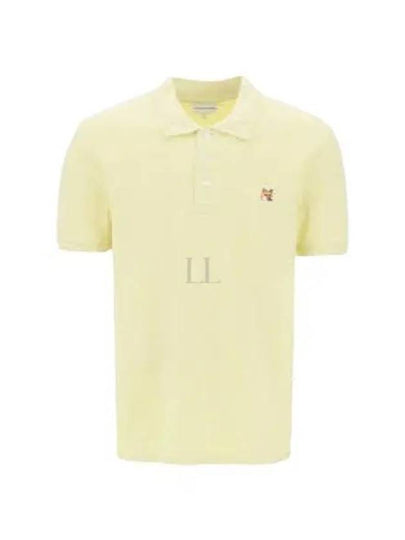 Fox Head Patch Classic Short Sleeve Polo Shirt  Light Yellow - MAISON KITSUNE - BALAAN 2