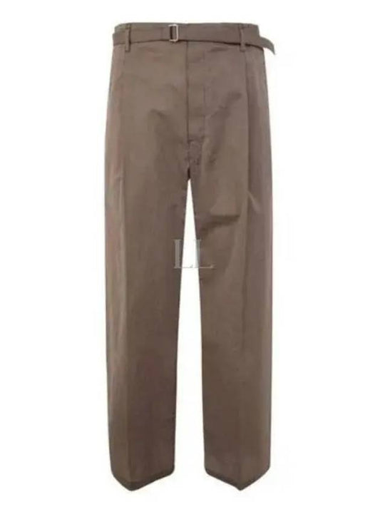 Belted Easy Straight Pants Brown - LEMAIRE - BALAAN 2