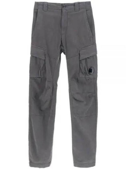 Lens Patch Stretch Satin Cargo Straight Pants Grey - CP COMPANY - BALAAN 2