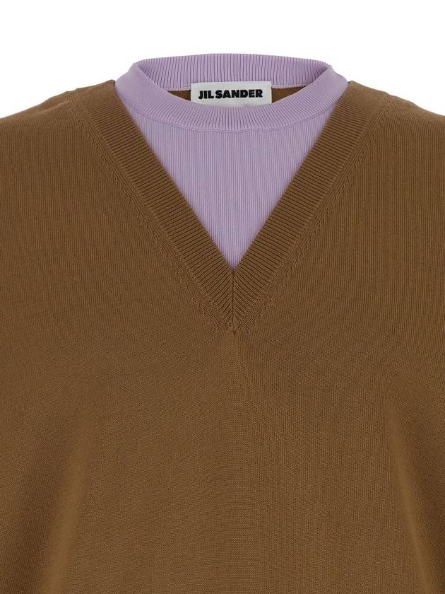 24FW Sweater J22GP0213 J14717 243 WALNUT - JIL SANDER - BALAAN 4