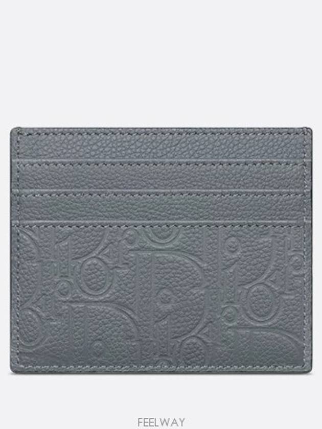 Card Wallet Deep Gray Dior Gravity Leather - DIOR - BALAAN 3