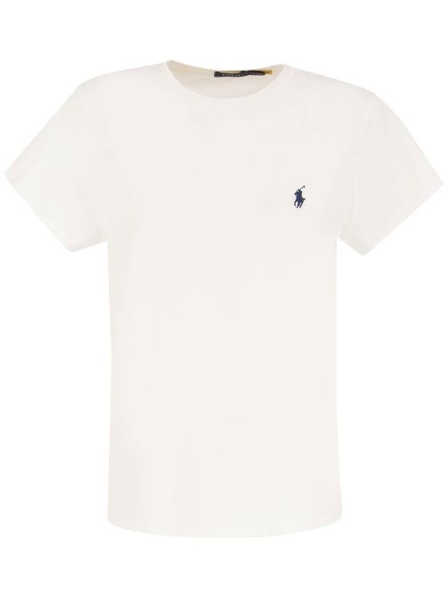 Embroidered Logo Cotton Short Sleeve T-Shirt White - POLO RALPH LAUREN - BALAAN 2