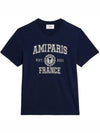 Varsity Logo Short Sleeve T-Shirt Navy - AMI - BALAAN 2