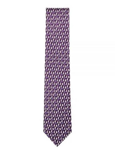 Ferragamo rabbit printing silk tie 757575 271483 1146671 - SALVATORE FERRAGAMO - BALAAN 1