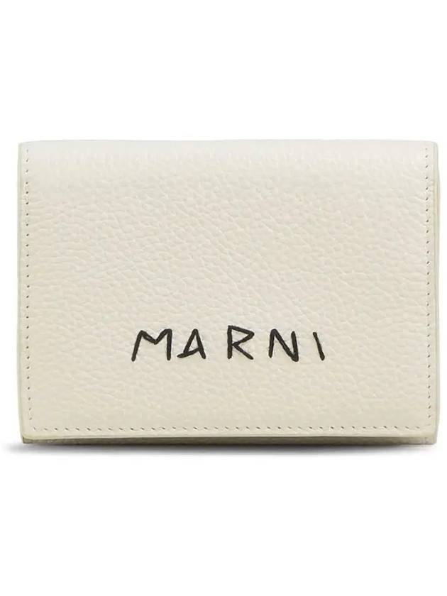 Leather Half Wallet Ivory - MARNI - BALAAN 2