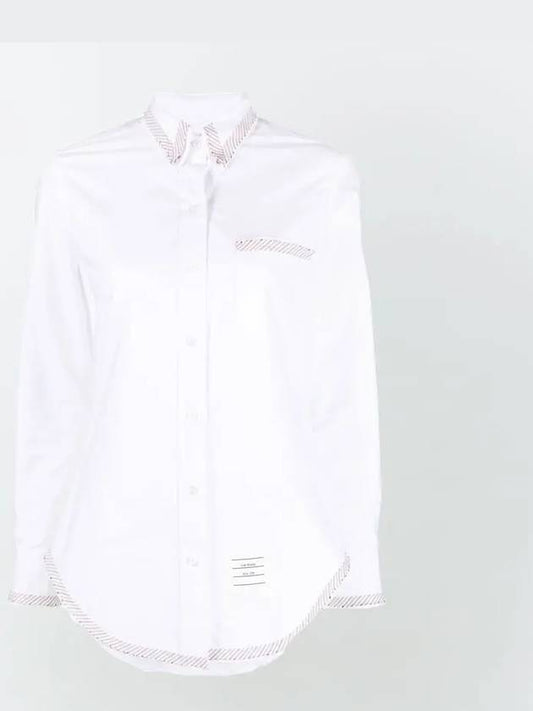 Oxford Lavoration Trim Classic Shirt White - THOM BROWNE - BALAAN 2