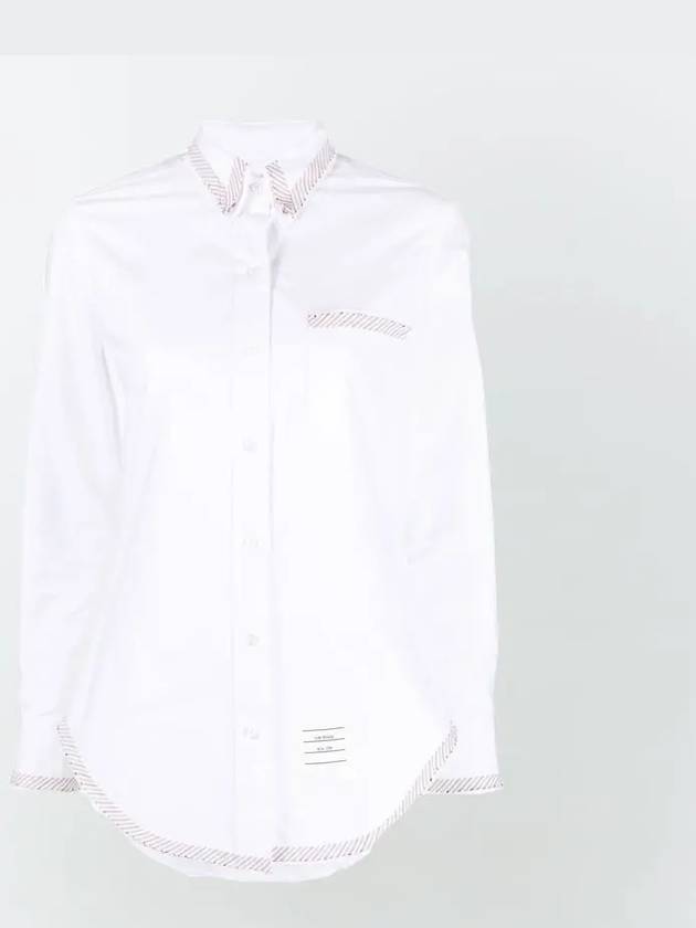 Oxford Lavoration Trim Classic Shirt White - THOM BROWNE - BALAAN 3