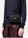 Re-Nylon And Saffiano Leather Belt Bag Black - PRADA - BALAAN 6