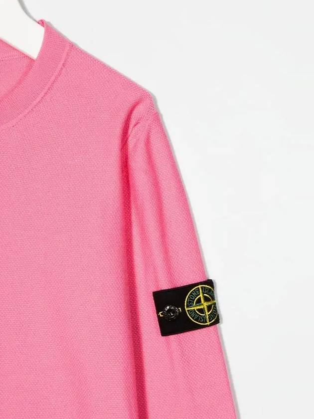 Kids Waffen Crew Neck T Shirt Pink 7616507A4 V0087 - STONE ISLAND - BALAAN 4